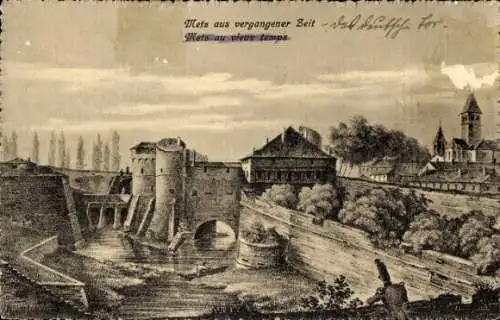 Ak Metz Moselle, Deutsches Tor