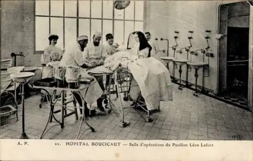 Ak Paris XV., Hopital Boucicaut, Salle d'operations