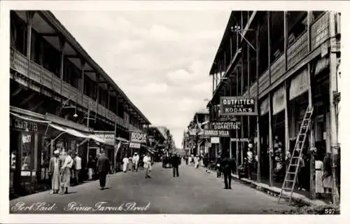 Ak Port Said Ägypten, Prince Farouk Street