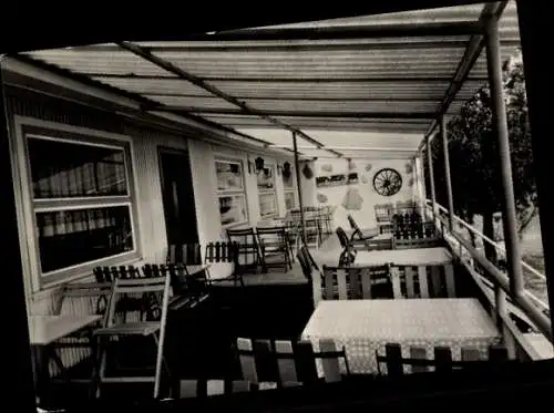 Ak Hinterrod Eisfeld in Thüringen, Park Cafe, Terrasse