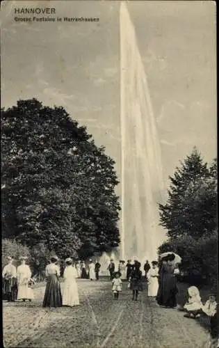 Ak Hannover in Niedersachsen, Große Fontaine in Herrenhausen