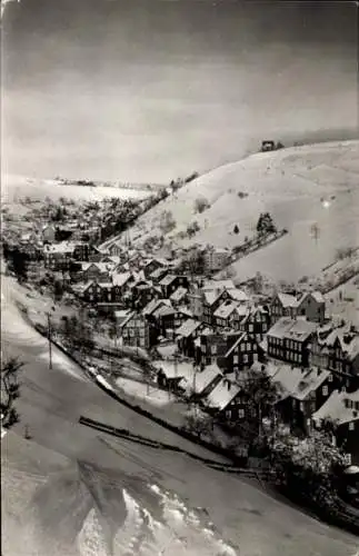 Ak Lauscha in Thüringen, Oberlandstraße, Winter
