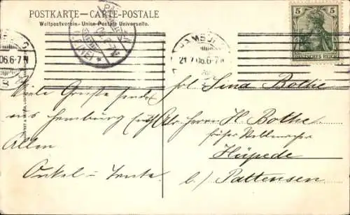 Ak Hamburg Mitte Neustadt, Michaeliskirche, Kirche St. Michaelis, Michel, Brand 1906
