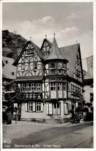 Ak Bacharach am Rhein, Altes Haus