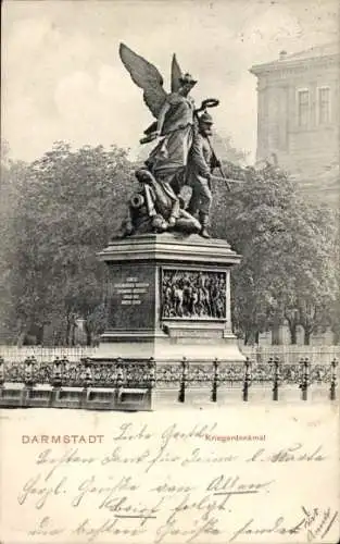 Ak Darmstadt in Hessen, Blick auf das Kriegerdenkmal