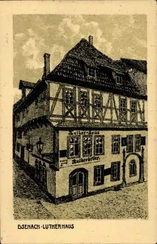 Künstler Ak Lutherstadt Eisenach in Thüringen, Lutherhaus, Lutherkeller