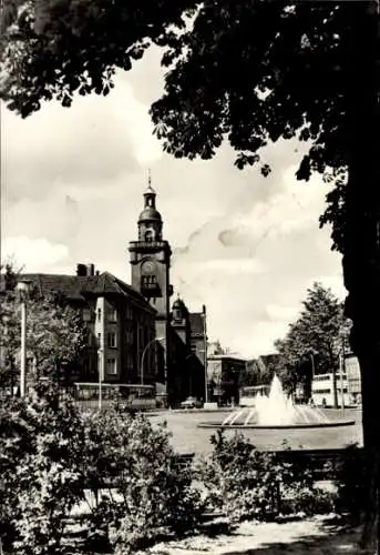 Ak Berlin Pankow, Rathaus, Parkanlage