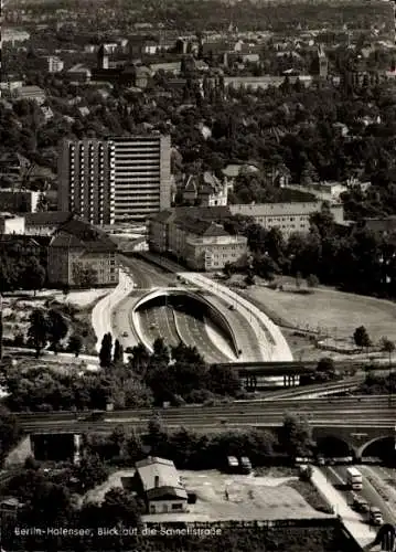 Ak Berlin Wilmersdorf Halensee, Blick auf die Schnellstraße