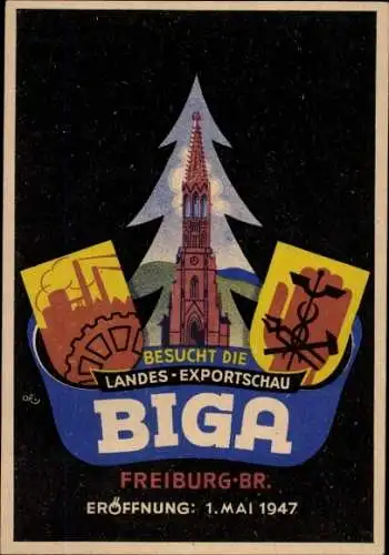 Ak Freiburg im Breisgau, Landes-Exportschau BIGA 1947