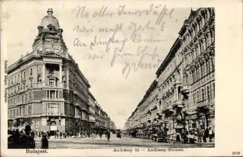 Ak Budapest Ungarn, Andrassy-Straße