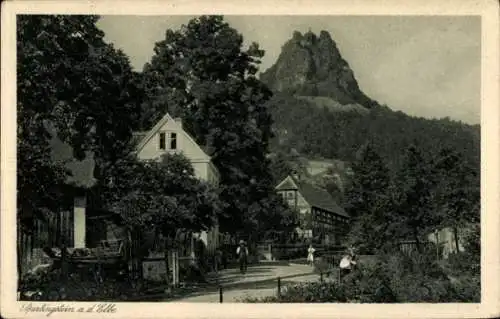 Ak Těchlovice Tichlowitz Region Aussig, Vrabinec, Sperlingstein