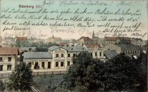 Ak Bohumín Oderberg Region Mährisch Schlesien, Bahnhof