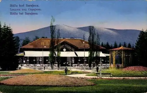 Ak Sarajevo Bosnien Herzegowina, Parkanlage, Pavillon, Illdza