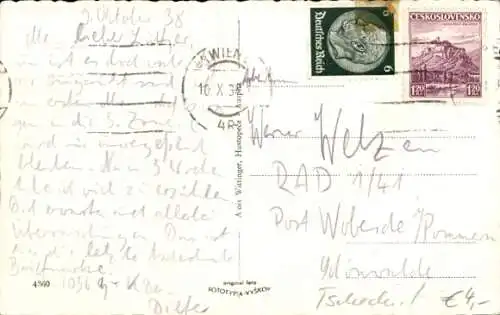 Ak Hustopeče Auspitz Südmähren, Straßenansicht