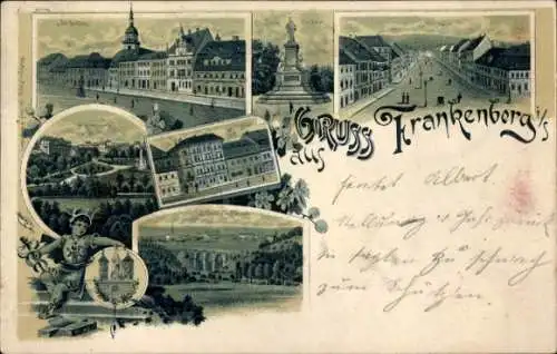 Ak Frankenberg in Sachsen, Postkarte mit Ansichten von  Gruß aus Frankenberg's