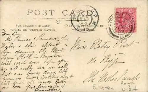 PC Brixton London England, Royal Visit 1908