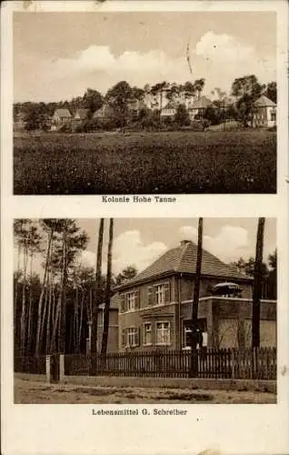 Ak Eisenbach im Schwarzwald, Kolonie Hohe Tanne, Lebensmittel G. Schreiber