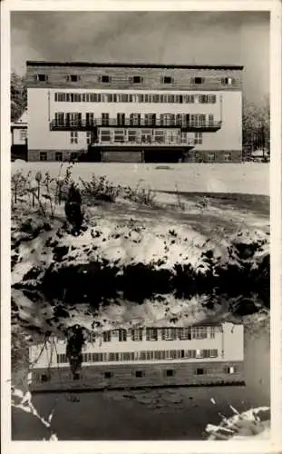 Ak Rosenau am Hengstpaß Oberösterreich, Erholungsheim der Deutschen Arbeitsfront, Schnee, Wass...