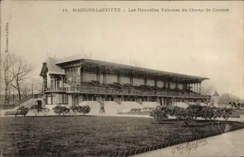 Ak Maisons Laffitte Yvelines, Les Nouvelles Tribunes du Champ de Courses