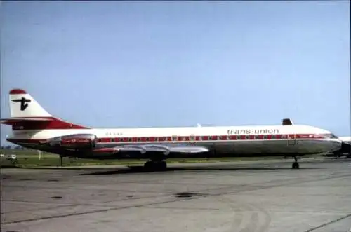 Ak Französisches Passagierflugzeug, Trans-Union, Caravelle 12