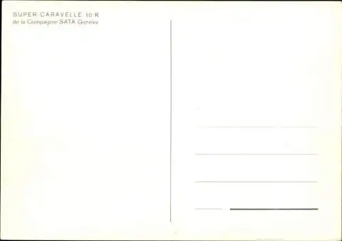 Ak Passagierflugzeug Compagnie SATA Genève, Super Caravelle 10 R