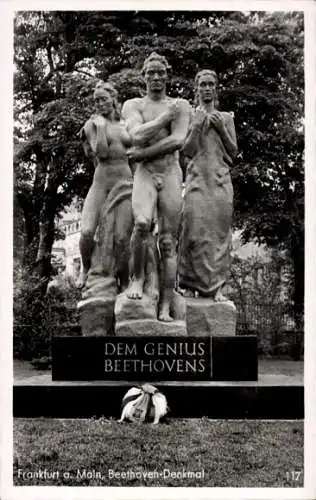 Ak Frankfurt am Main, Beethoven-Denkmal