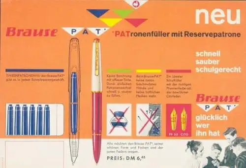 Stundenplan Brause PAT Patronenfüller mit Reservepatrone