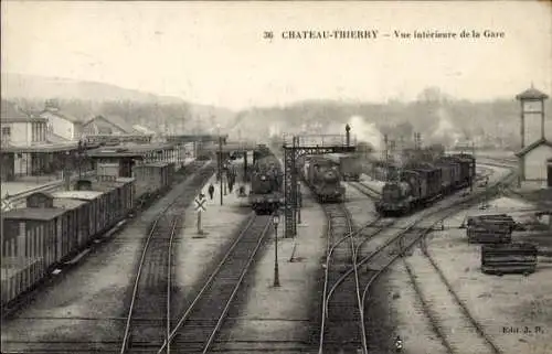 Ak Château Thierry Aisne, Bahnhof