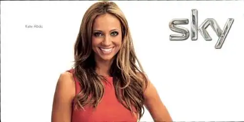 Autogrammkarte Moderatorin Kate Abdo, Sky Sport, Autogramm