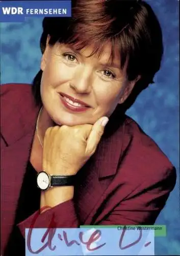 Ak Moderatorin Christine Westermann, Portrait, Sendung Zimmer frei, Autogramm