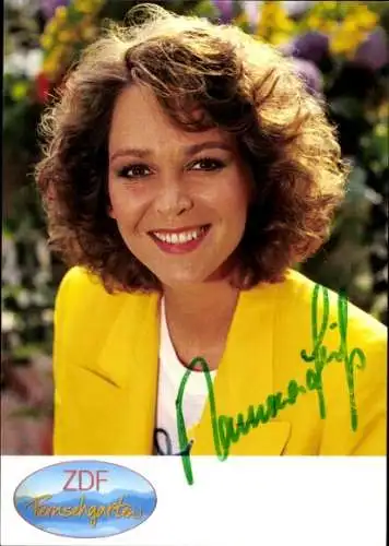 Ak Fernsehmoderatorin Ramona Leiß, ZDF, Autogramm