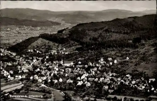 Ak Zunsweier Offenburg in Baden Schwarzwald, Fliegeraufnahme