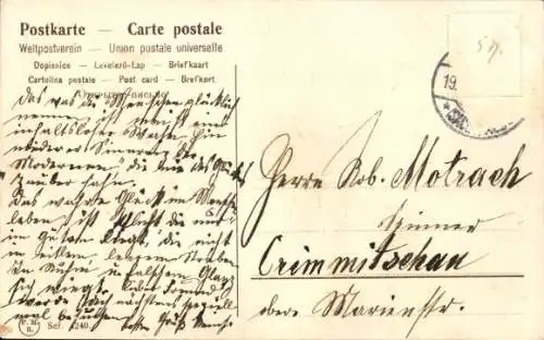 Präge Ak Frohe Pfingsten, Wandergruppe, Mann, Jungen, Gesangbücher