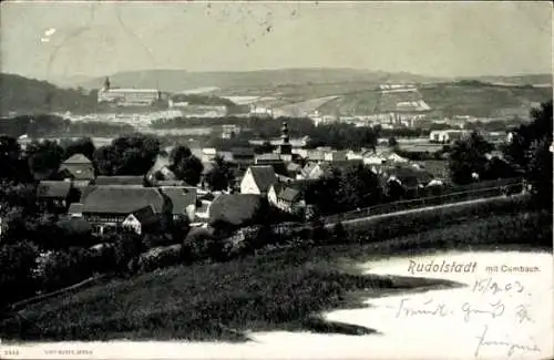 Ak Rudolstadt in Thüringen, Panorama, Cumbach