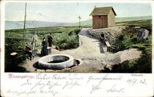 Ak Spindleruv Mlýn Spindlermühle Riesengebirge Region Königgrätz, Elbquelle, Pramen Labe