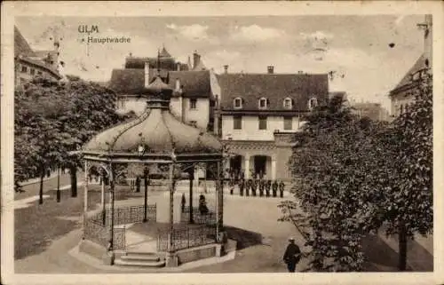 Ak Ulm an der Donau, Hauptwache, Pavillon