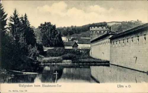 Ak Ulm an der Donau, Wallgraben, Bleubeurer Tor