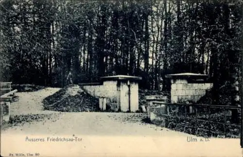 Ak Ulm an der Donau, Äußeres Friedrichsau-Tor