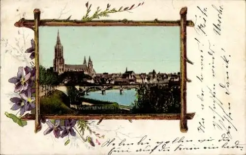 Passepartout Ak Ulm an der Donau, Gesamtansicht, Münster