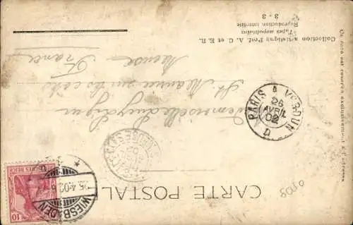 Ak Porträt einer Frau in weißem Hemd