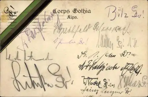 Studentika Ak Leipzig, Corps Gothia, Wappen, RSC Rudolstädter Senioren Convent