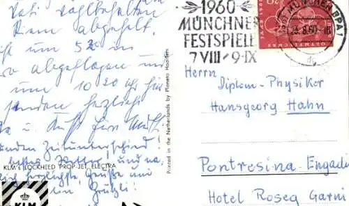 Ak KLM Flugzeug, Jet Electra