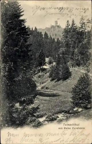 Ak Bad Teinach Zavelstein im Schwarzwald, Teinachtal, Ruine Zavelstein