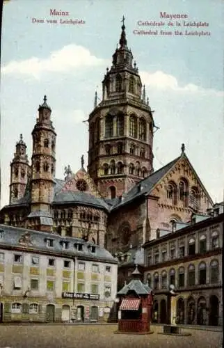 Ak Mainz am Rhein,  Dom vom Leichplatz