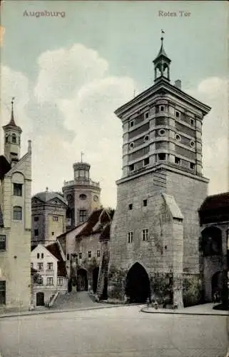 Ak Augsburg in Schwaben, Rotes Tor