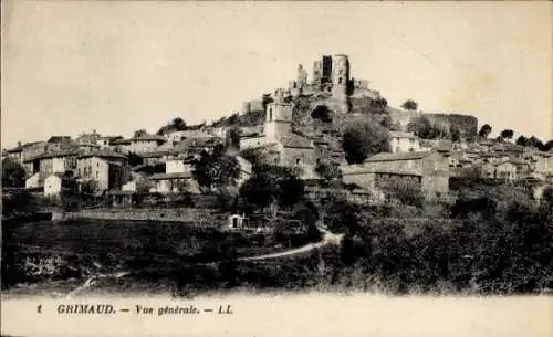 Ak Grimaud Var, Gesamtansicht