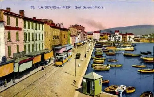 Ak La Seyne sur Mer Var, Quai Saturnin Fabre