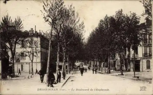 Ak Draguignan Var, Boulevard de l'Esplanade