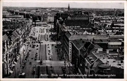 Ak Berlin Charlottenburg, Blick auf Tauentzienstraße und Wittenbergplatz