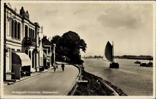 Ak Alblasserdam Südholland, Straßenansicht Kinderdijk, Alblasserdam.